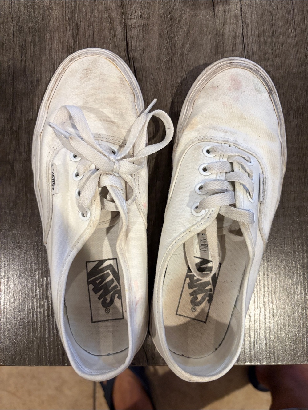 Vans White Canvas Classic Low-Top Sneakers
